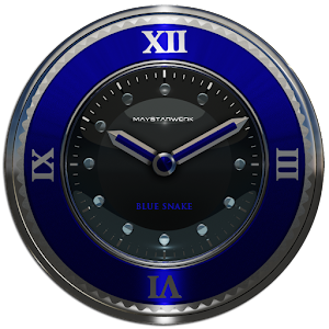 Blue Snake Clock widget Mod