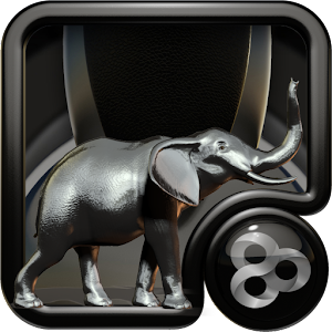 GO Launcher theme Black Elepha Mod
