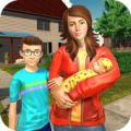 Virtual Sister Happy Mom Newborn Baby Family Game icon