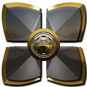 Next Launcher Theme 3d Gold Diamond Mod