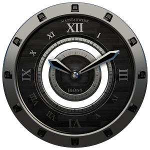 Luxus Ebony HQ Clock Widget Mod