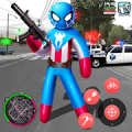 Spider Capitaine american Stickman Rope Hero Crime Mod