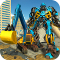 Excavator Crane Robot Transformation City Survival icon