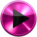 Poweramp SKIN المعادن الوردي Mod
