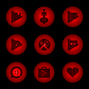 Radial Glow Red Icons Mod