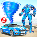 Tornado Robot Car Hurricane Hero Game icon