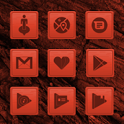 Wooden Icons Red By Arjun Arora Mod