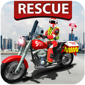 911 Rescue Bike Driver 2017 - Emergency Fast Duty icon