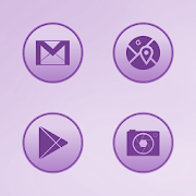 Bubble Gum Violet Icons Mod