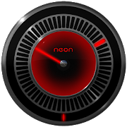 NEON RED Laser Clock Widget Mod