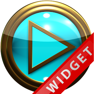 Poweramp Widget Lightblue Gold Mod