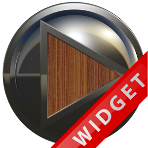 Poweramp Widget Brown Wood Met Mod