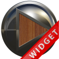 Poweramp Widget Brown Wood Met Mod