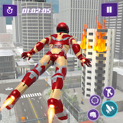 Flying Superhero Robot Rescue - War Robot Games Mod