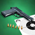 Pistol shooting at the target.  Weapon simulator Mod