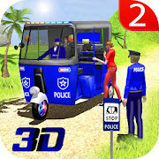Police tuk tuk auto Rickshaw Driving Game Mod Apk