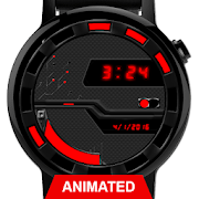 Watch Face: Cyber Black 360 - Wear OS Smartwatch Mod