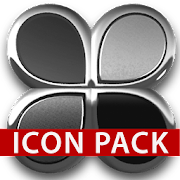 Black silver glas icon pack 3D Mod