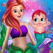 Pequeño Sirena Bebé Cuidado Oceano Mundo Mod Apk