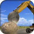 Excavator berat: Batu Cutter Mod